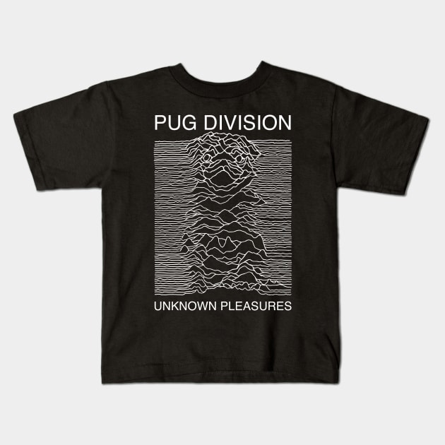 Pug Division Kids T-Shirt by huebucket